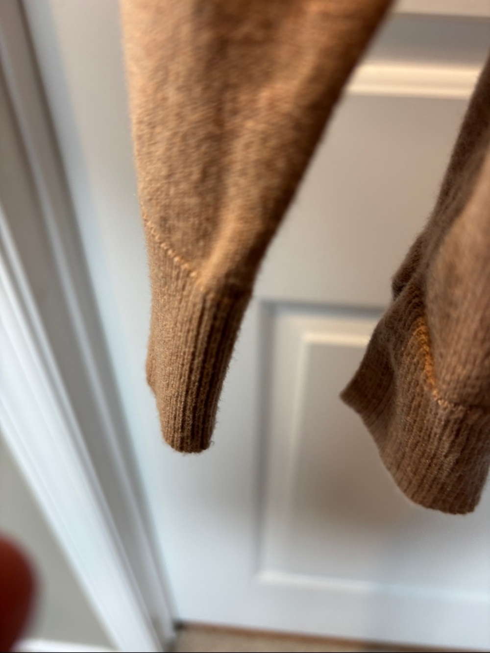 Prologue Tan V-Neck Lightweight Knit Sweater - Picture 4 of 7